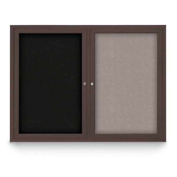 United Visual Products Corkboard, Cork Backing /Black, 72" x 48" UV408-BLACK-CORK - main